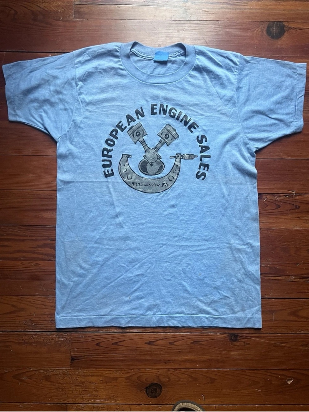 Vintage 80S European Engine Sales Screen Stars Single Stitch T-Shirt Auto Shop
